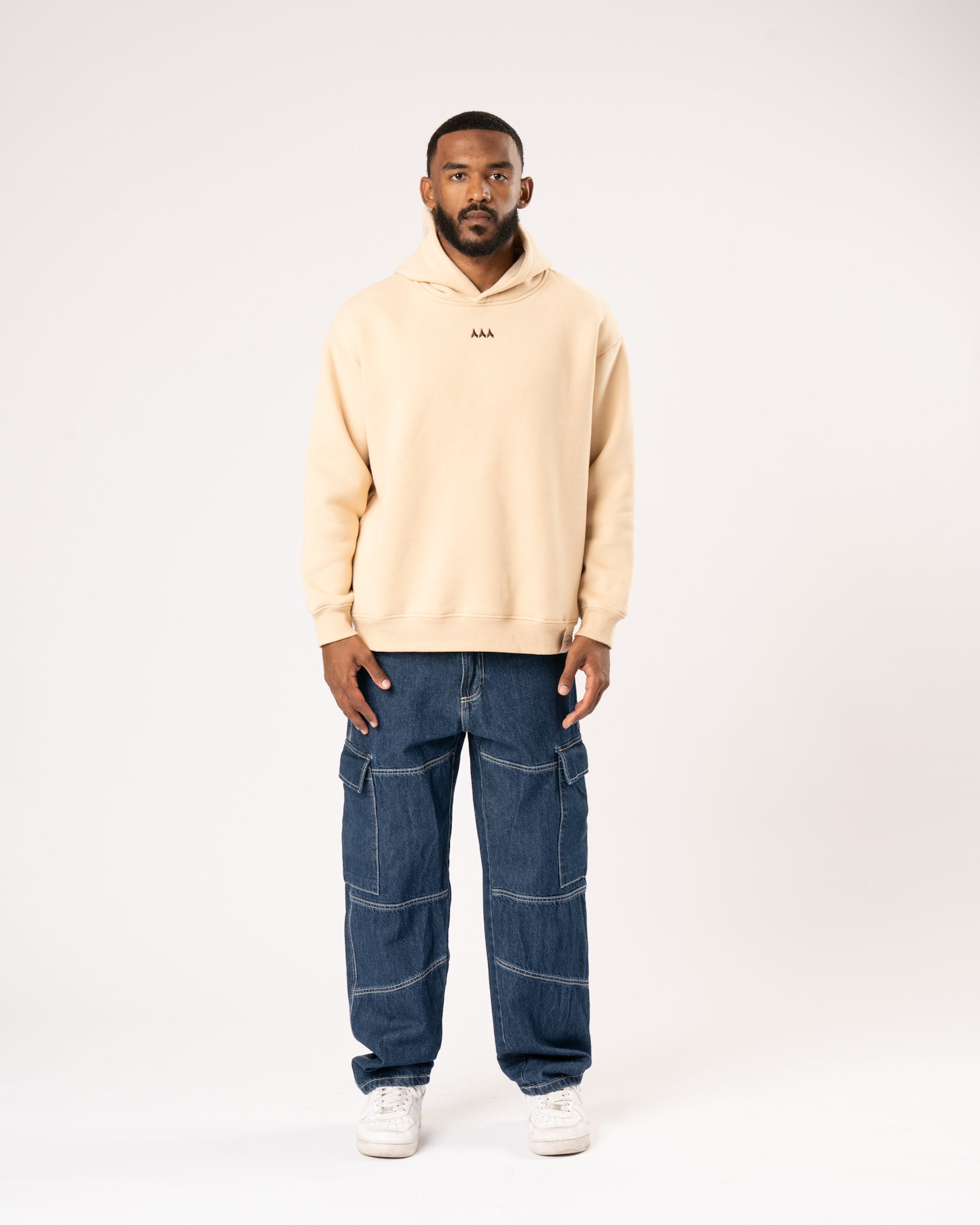 Beige Midnight balance hoodie