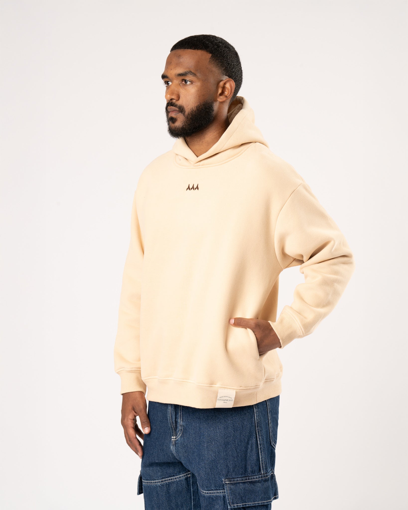 Beige Midnight balance hoodie