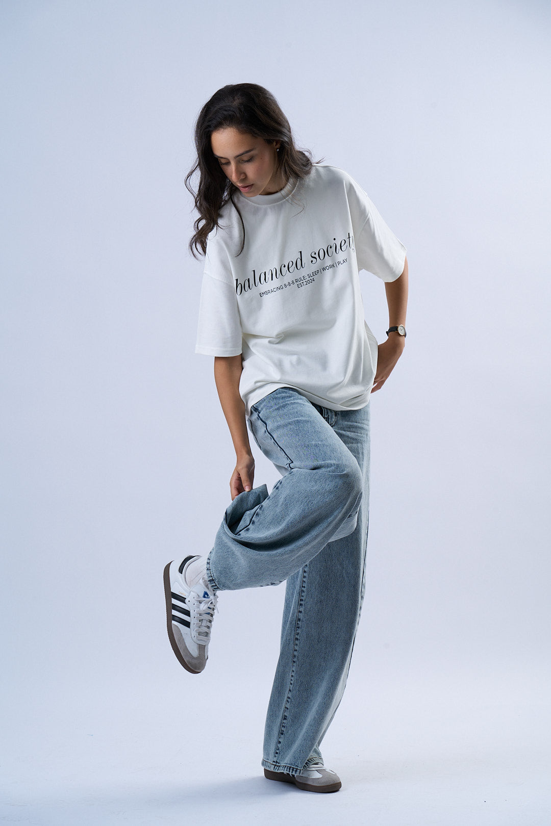 Balanced Society Relaxed Tee - Off white