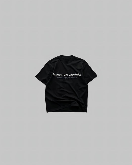 Balanced Society Relaxed Tee - Black