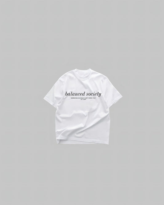 Balanced Society Relaxed Tee - Off white